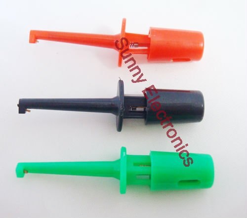 6 stk 1.65 " rund enkeltkrok klips testprobe til elektronisk testing