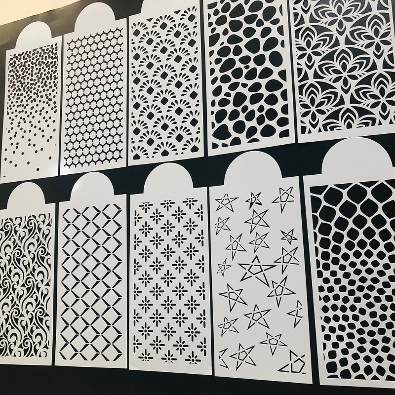 Pochoirs de dessin de forme géométrique, 10 pièces, bricolage, modèles de gaufrage, tampon de carte en papier