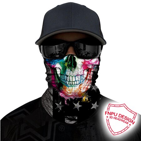 Bjmoto festival fest maske balaclava sømløs cykel biker spøgelse tørklæde halv ansigtsmaske skjold anti-uv vindtæt pandebånd: Model 9