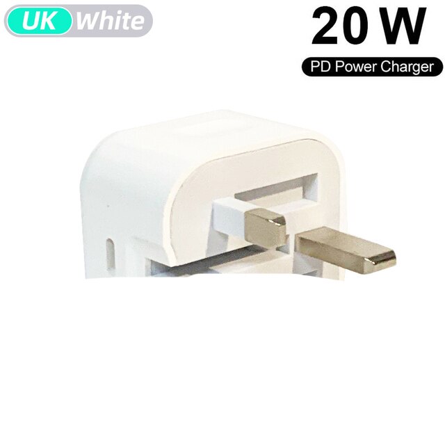 20w 18w usb c-lader voor iphone 12 pro max 11 xs xr snellader type c  qc 3.0 on xiaomi snellader voor mobiele telefoon: 20w britse stekkers