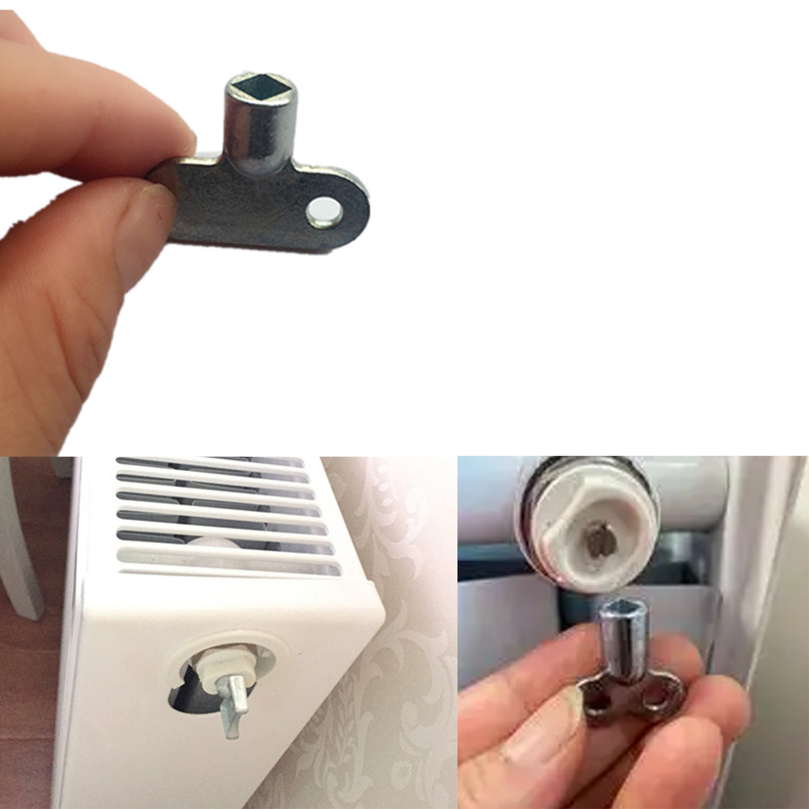 2 st Radiator Klep Sleutel Kraan Sleutel Radiator Water Kranen Sanitair Gat Bloeden Bloeden Legering Kachels Moersleutel Voor Ontluchting Luchtklep