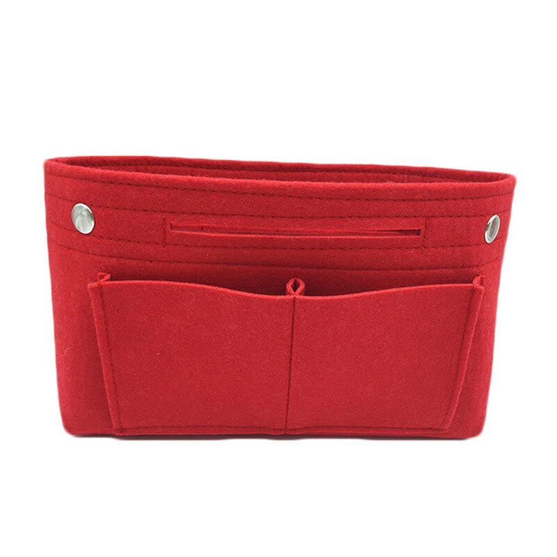 1PC Felt Fabric Cosmetic Bag Travel Multifunction Handbag Cosmetic Organizer Purse Insert Bag Felt Fabric Storage Pouch Case