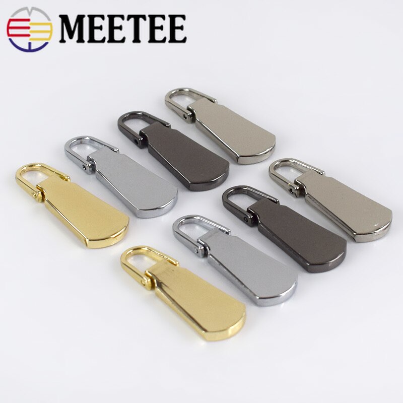 5Pcs Detachable Zipper Pull Tabs 5# Metal Zip Pullers For Zips Sliders Head Zippers Repair Kits DIY Sewing Accessories ZT101