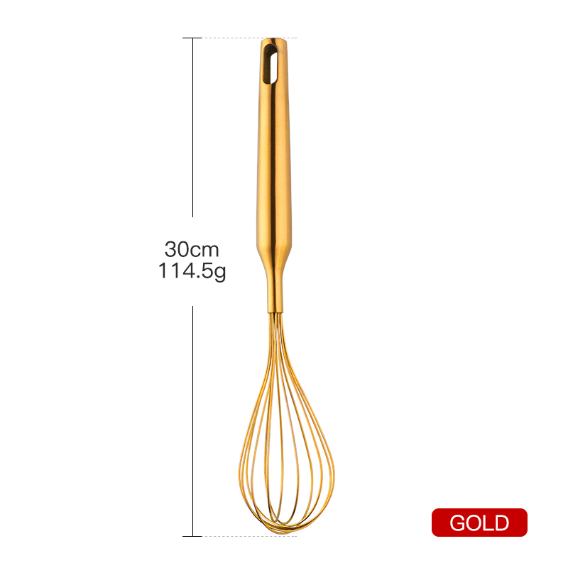Neue Ei Schlägern Edelstahl Schneebesen Ei Edelstahl-düse Milch Schläger Ei Mischen Rühren Hand Schneebesen Rührgerät Küche Spielereien: Gold
