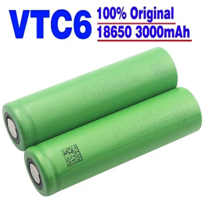 100 % Original-VTC6-Akku 18650 3,7 V 3000 mAh 30 A wiederaufladbarer Akku mit hoher Entladung, Taschenlampen-Werkzeugakku
