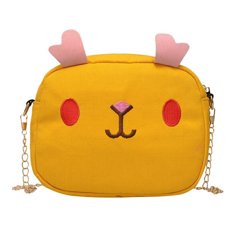 Girls Cartoon Canvas Small Shoulder Bag Cute Canvas Cartoon Cross Body ...