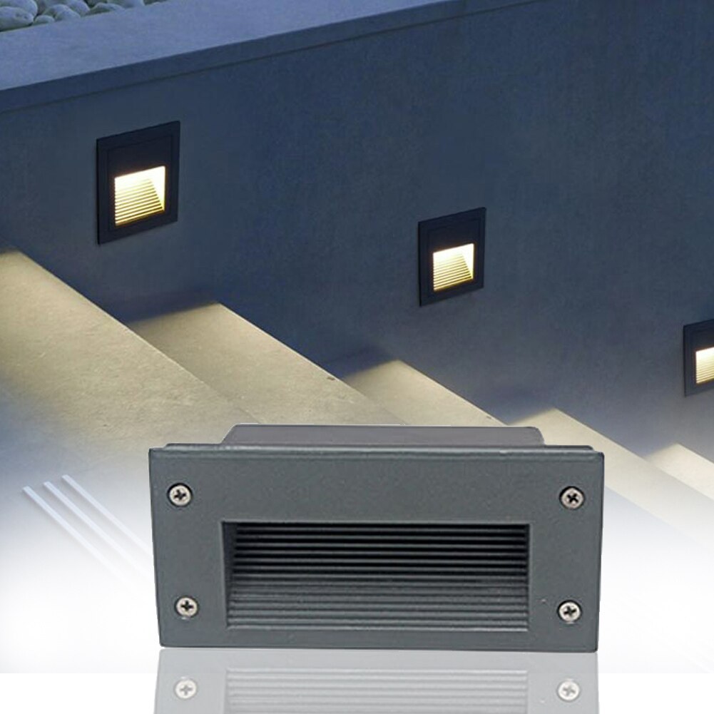 Luminous LED Einbau Garten Wand Footlight Boden Deck Schritt Licht Im Freien Wasserdichte Aluminium Treppe Ecke Pathway Lampe
