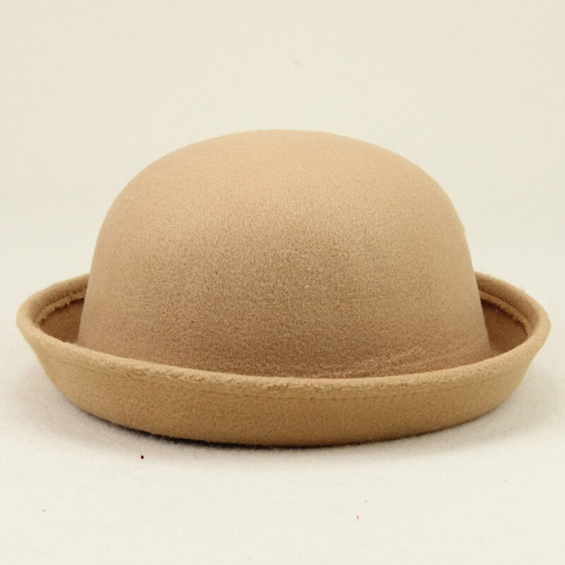 Korean Version Dome Girl Performance Stage Jazz Hat Solid Color Spring Summer Adult Red Felt Hat Women Cap: 5