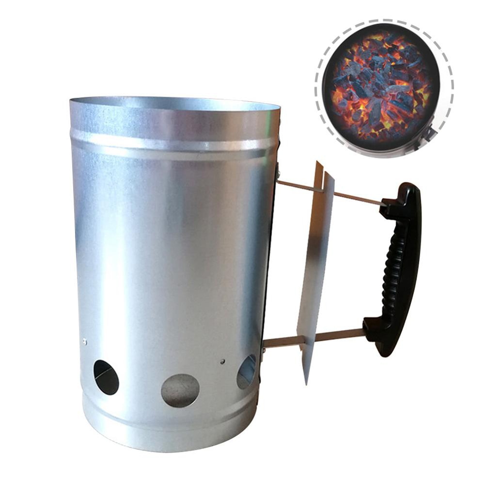 Grill Werkzeuge Behandelt Camping Holzkohle Kamin Zündung Starter Feuer Herd Eimer BBQ Grills Kamin Starter BBQ Werkzeug мангал