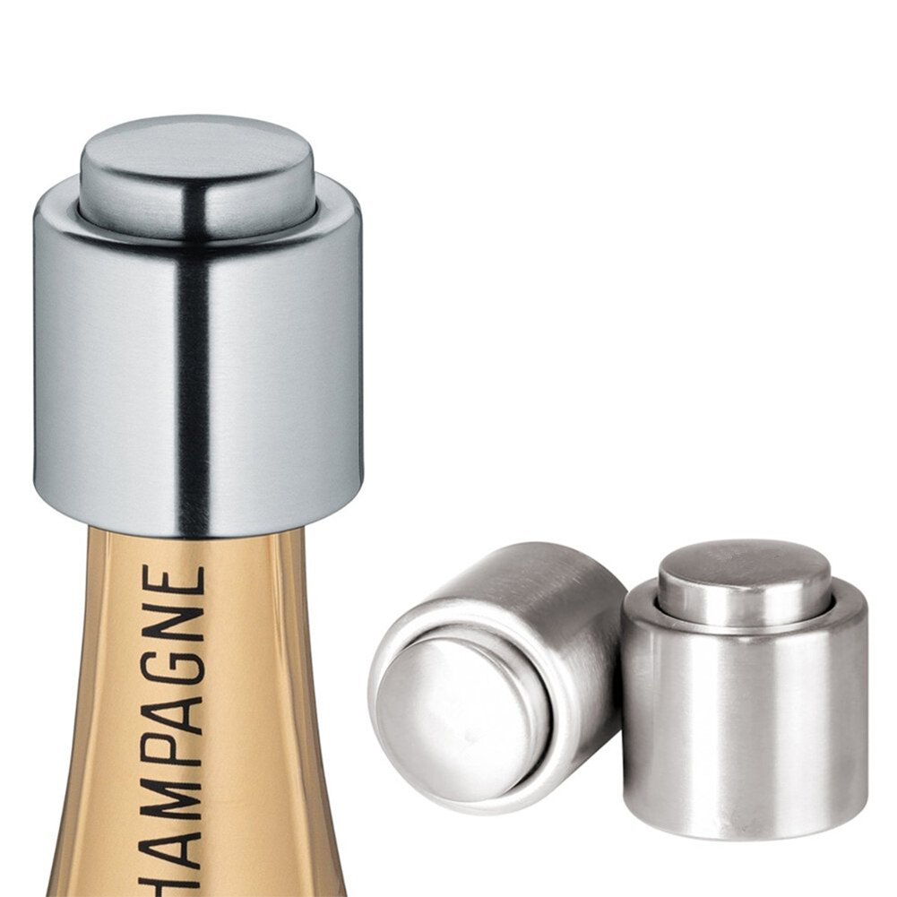 Tapón para vino, accesorios para Bar, tapón sellado al vacío para champán, tapón de acero inoxidable para botellas de vino, cerveza, tapón para vino S3: Champagne Stopper