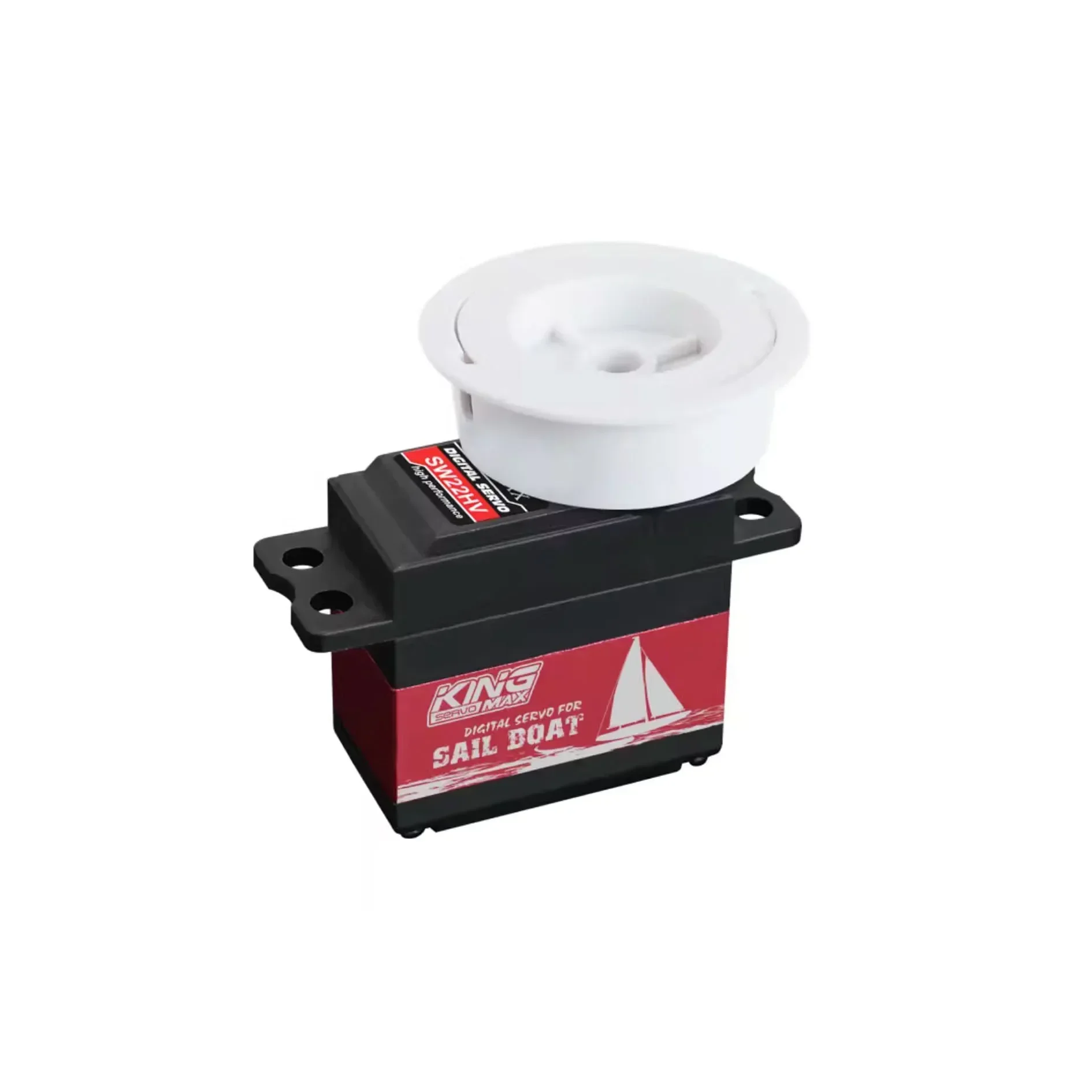 KINGMAX SW22HV 68g 22kg.cm Digitale Metalen Tandwielen Zeillier Servo 1.5-7T Programmeerbare Dual Kogellagers Waterdicht voor RC Boten