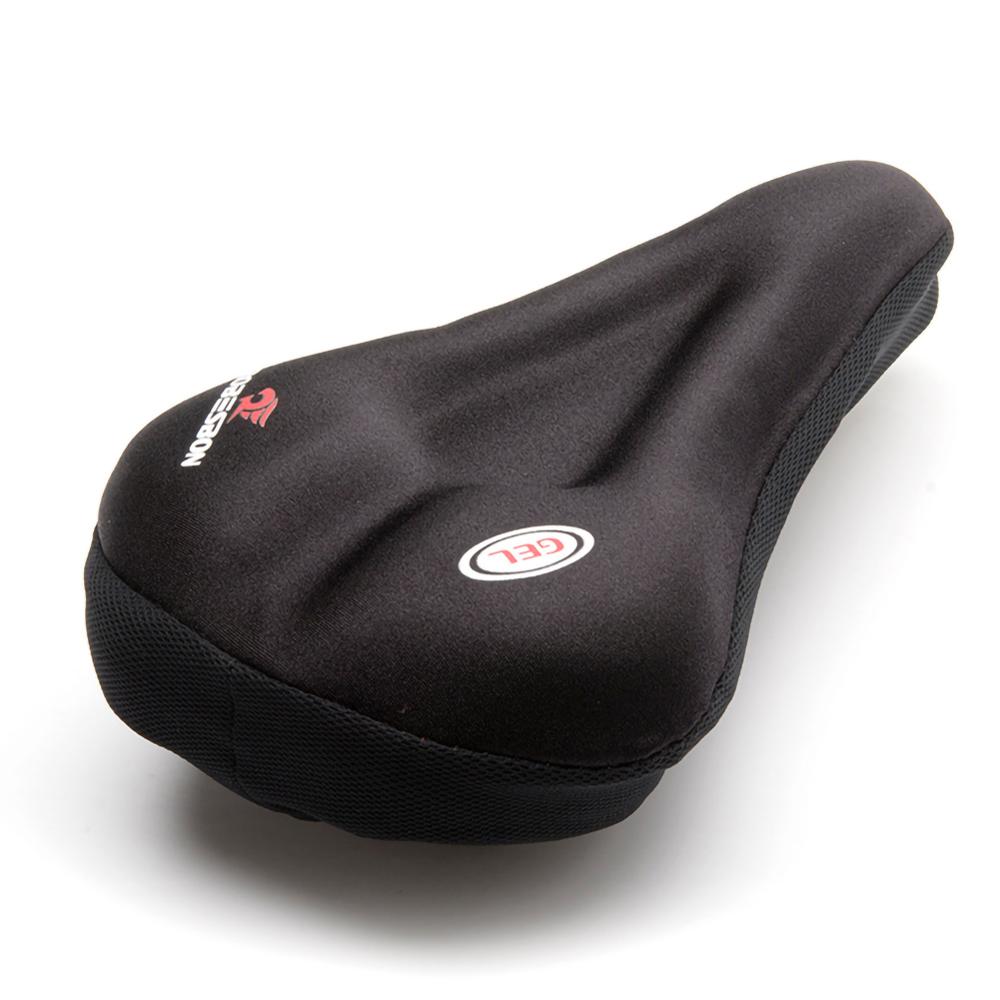 Universal 3D Gel Pad Soft Thick Bike Bicycle Saddle Cover Cycling Cycle Seat Cushion Bike Riding Seat Sitting Protecter: Black