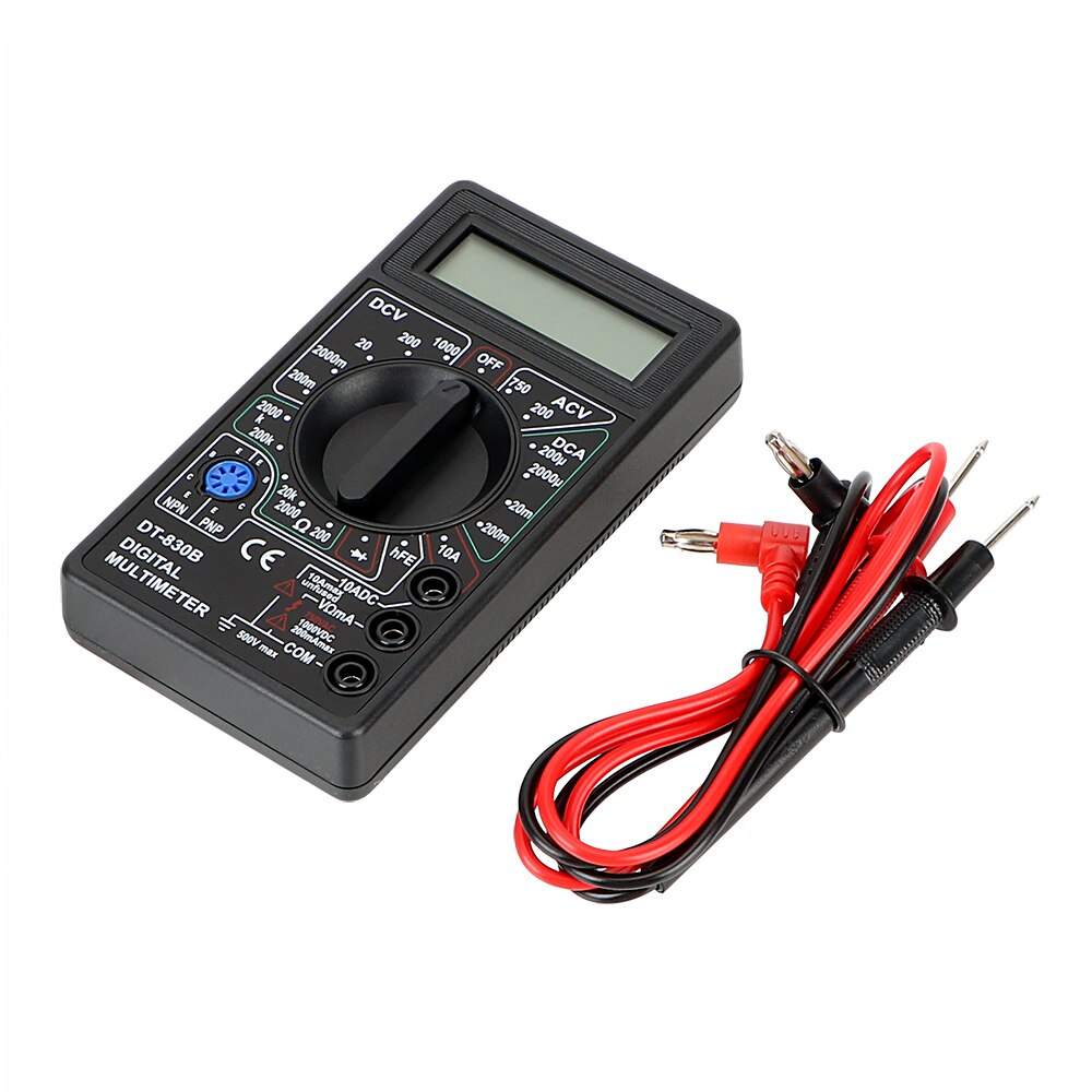 NICEYARD DT-830B Multimeter analysieren Instrument Ohmmeter Volt Tester LCD Auto Palette Digital Voltmeter: Schwarz