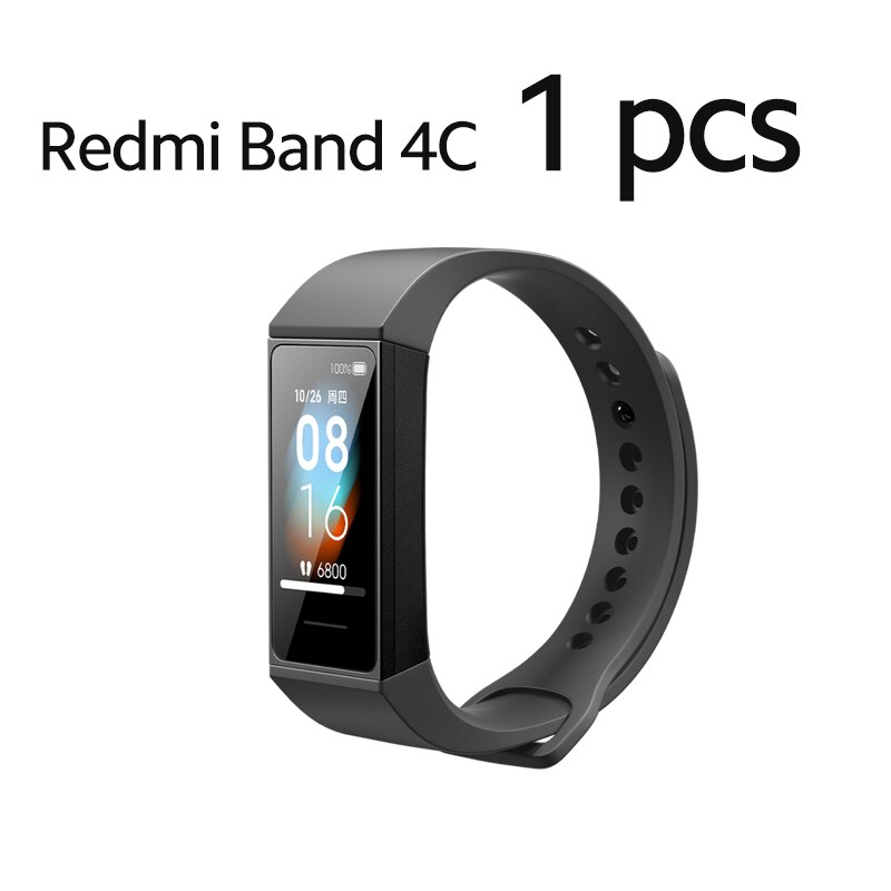 Version mondiale Xiaomi Redmi Band 4 C 4C bracelet intelligent 1.08 "écran couleur 14 jours batterie longue Bluetooth 5.0 étanche: 1pcs