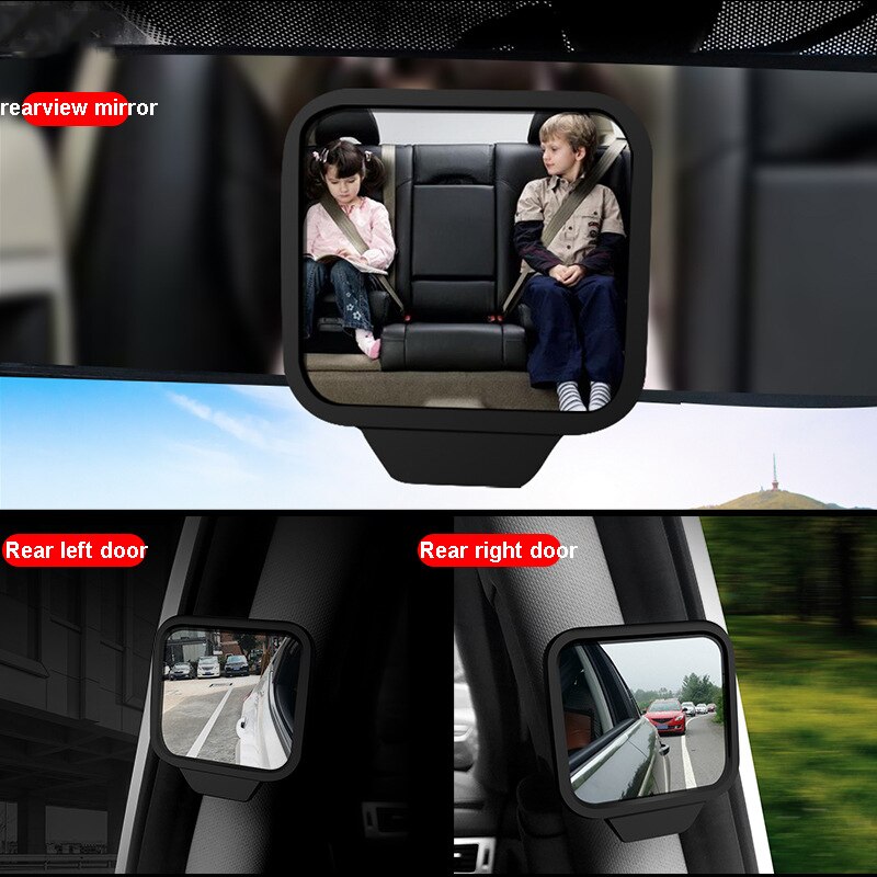 SRXTZM Rear Door Mirror Acrylic Suction Back View Rearview Mirror Baby Rear Ward Facing Kids Infant back Seat Auxiliary Mirrors