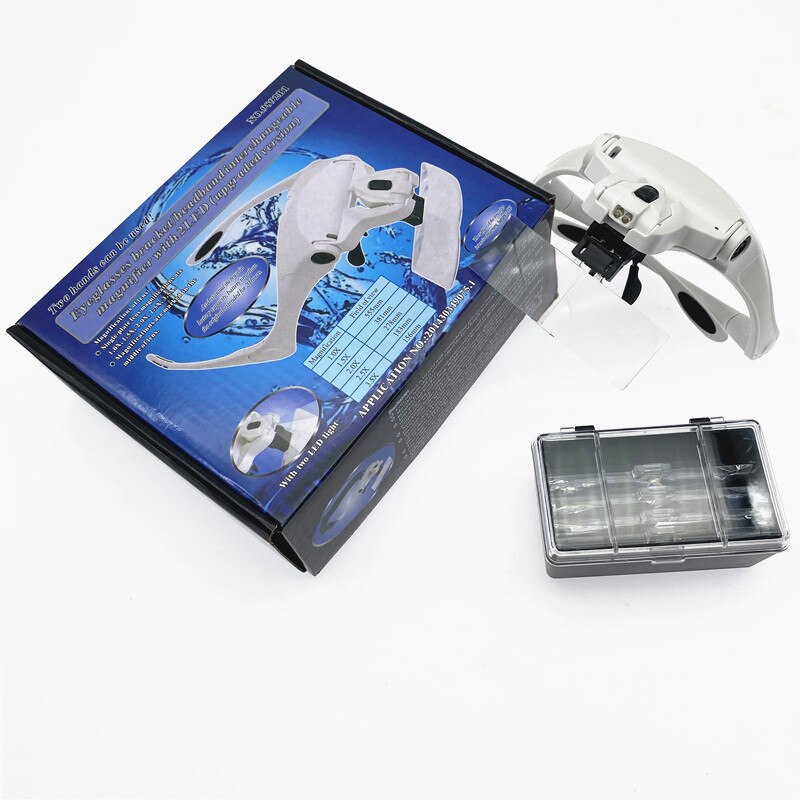 Haartransplantatie handloze loep met 5 lenzen en led-lampjes haartransplantatie koplampen