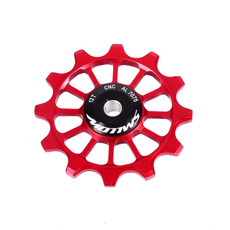 Cykelcykel bagskifter keramisk styreskive 12t positive og negative tandstyreskive cykel keramik med styreskive: 12t røde