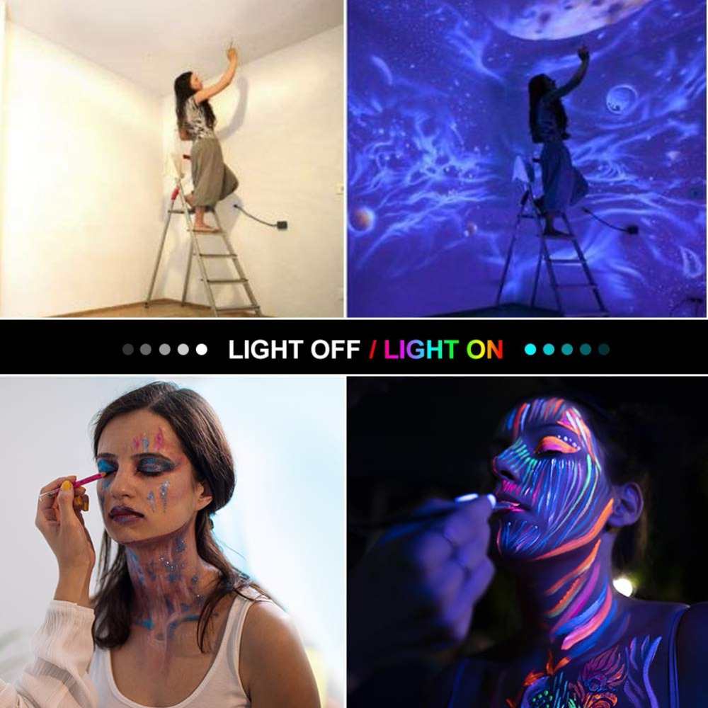 ANJOET 10W 20W 30W Ultraviolet light LED floodlight 85-265V UV Fluorescent Bulb 395nm Black Light Violet Lamps prom Lighting