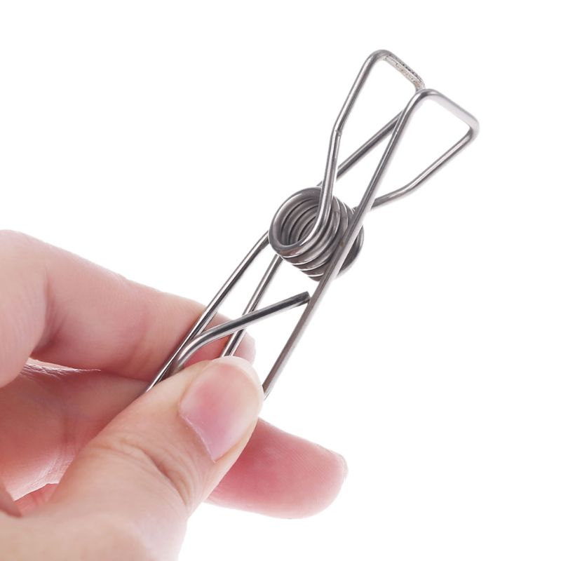 Portable Laundry Hook Stainless Steel Hanging Clothes Peg Pin Boot Shoes Hanger Holder Clip Photo Postcard Picture Clamp Office