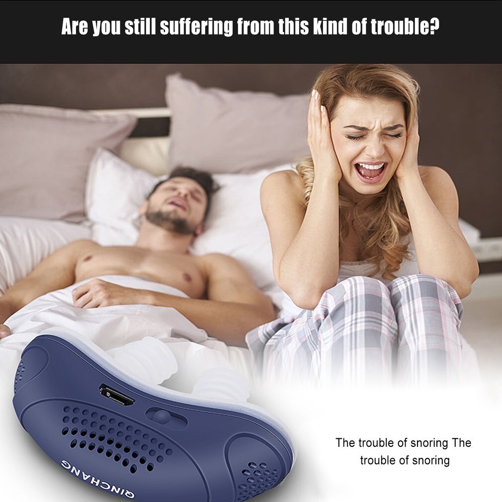 Micro Elektrische Anti Snurken Elektronische Apparaat Slaapapneu Stop Snore Stopper Aid Usb Elektrische Anti Snurken Apparaat
