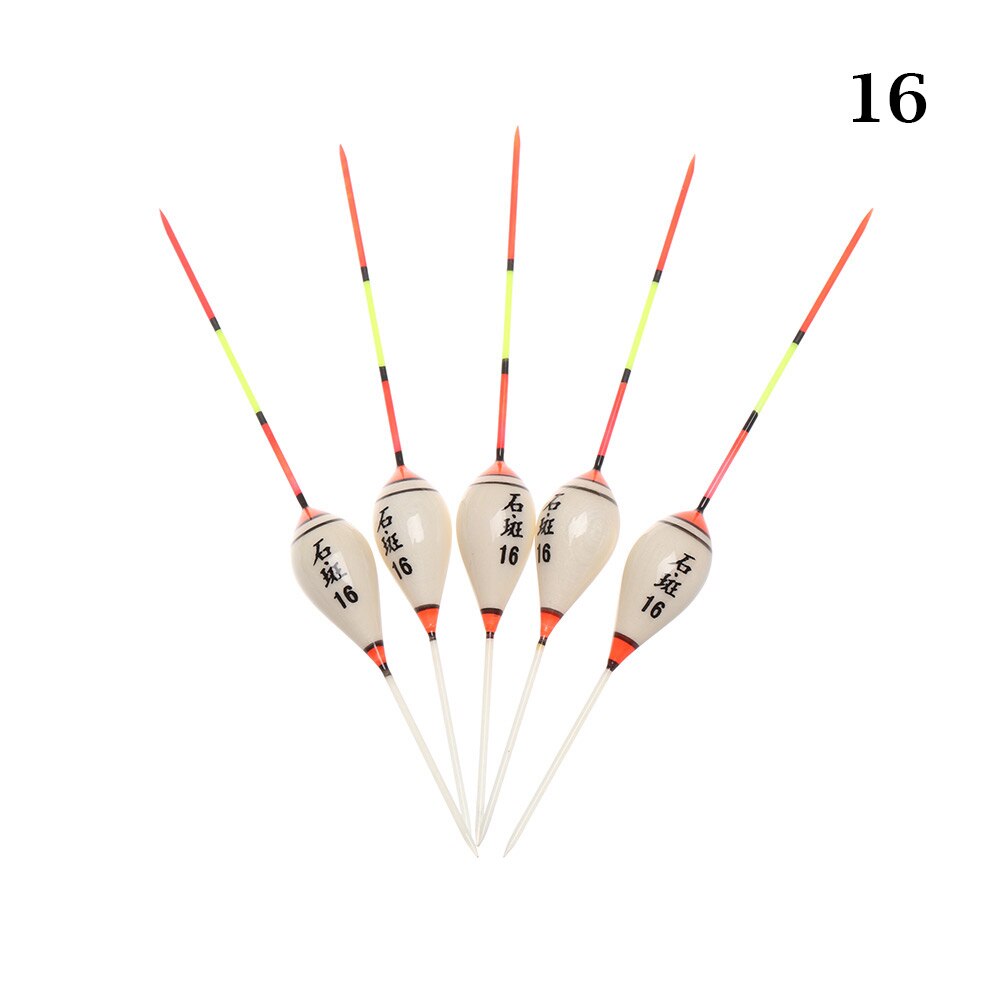 5pcs Fishing Floats Weight Tail Bobber Paulownia Wood Float Slip Fishing Bobber Fishing Lure Fish Tools Fishing Accessories: 16