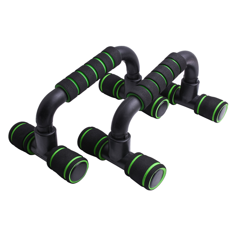 Antislip Push-Up Stand Home Fitness Power Rack Gym Handgrepen Push-Up Bars Oefen Arm Borst Spiertraining Bodybuilding-Apparatuur: green