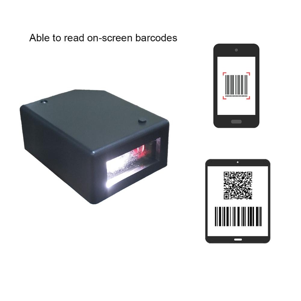 TEKLEAD RS232 Serial USB Barcode Scanner CCD/2D/QR bar code Reader Mini Automatic Scan Module for Kiosks Mobile Payment