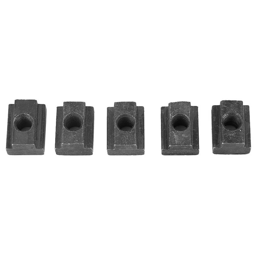 5pcs Black Oxide Finish T Slot Nuts M6 Threads for T-slots In Machine Tool
