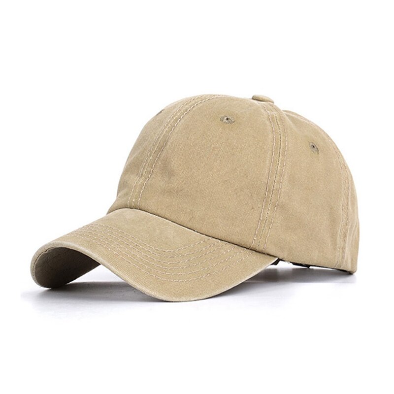 Baseball Cap Ponytail Hat Headwear Outdoor Sports Wear With Adjustable Back Closure Solid Color Washed Cotton mk: QJ2086K