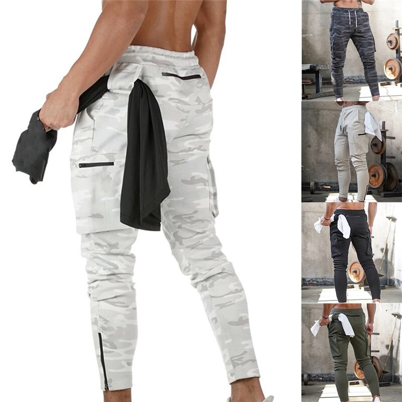 Men Sport Pants Running Pants Plus Size 2XL With Pockets Workout Training Joggings Pants Soccer Pants Fitness For Male