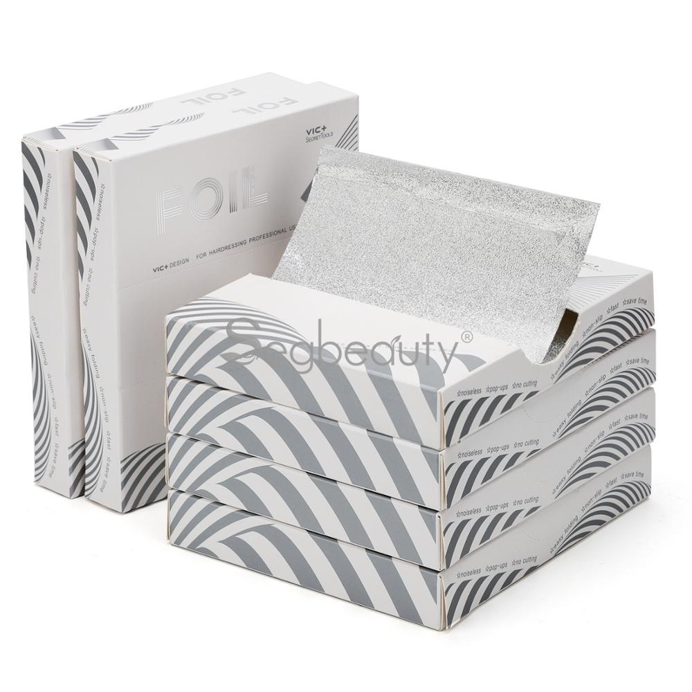 Segbeauty 150 Counts Pop-up Foils Aluminum Foil Sheets Hair Coloring Embossed Pre-cut Highlighting Foils Hair Salon Bleaching