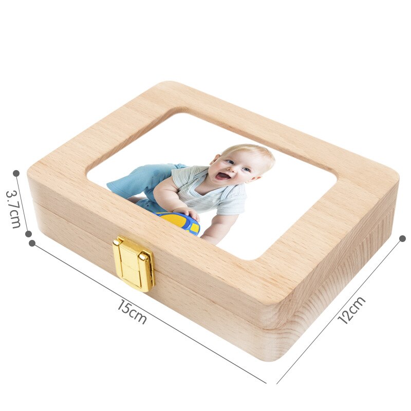 Caja de almacenamiento de madera para bebés, niños y niñas, cajas de recuerdo de dientes, organizador de de pelo Fetal, recuerdos para niños, accesorios infantiles