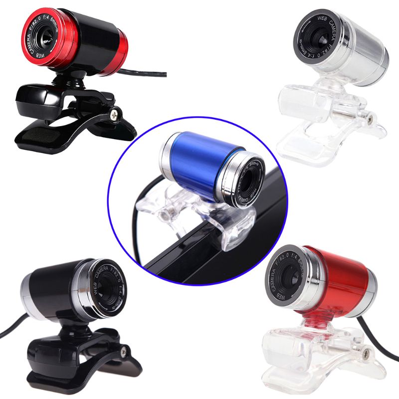USB Webcamera 360 Degrees Digital Video Webcam with Microphone Clip CMOS Image for Computer PC Desktop Laptop TV Box