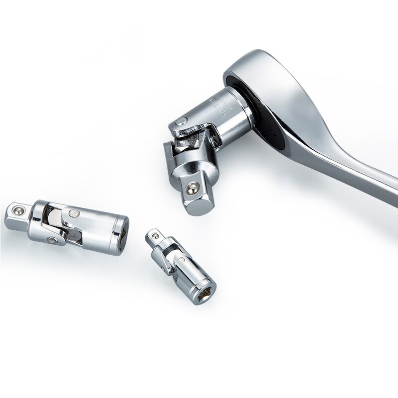1/4 "3/8" 1/2 "Kruiskoppeling Ratchet Hoek Wrench Extension Bar Socket Adapter Cr-V Pneumatische Buigbare adapter Socket Gereedschap