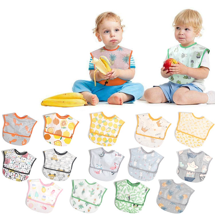 Baby Waterdichte Bib Lente En Zomer Cartoon Baby Uitgekleed Speeksel Handdoek Kind Voeden Bib Wasbare Baby Bib