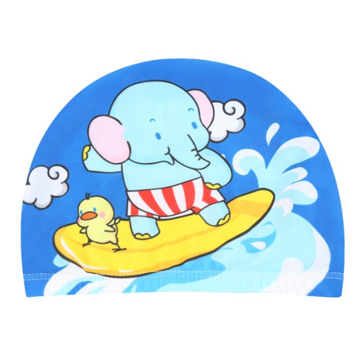 Children's Cute Cartoon Swimming Cap Ear Protection Elastic Loose Comfortable Ear Protection Swimming Cap Baby Calico Cap: Style 4