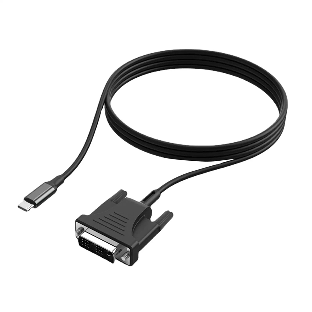 Full 1080p usb c till dvi-kabel typ-c dvi 24+1 24+5 omvandlare adapter för pc bärbar dator surfplatta telefon till tv skärm projektorskärm: Default Title