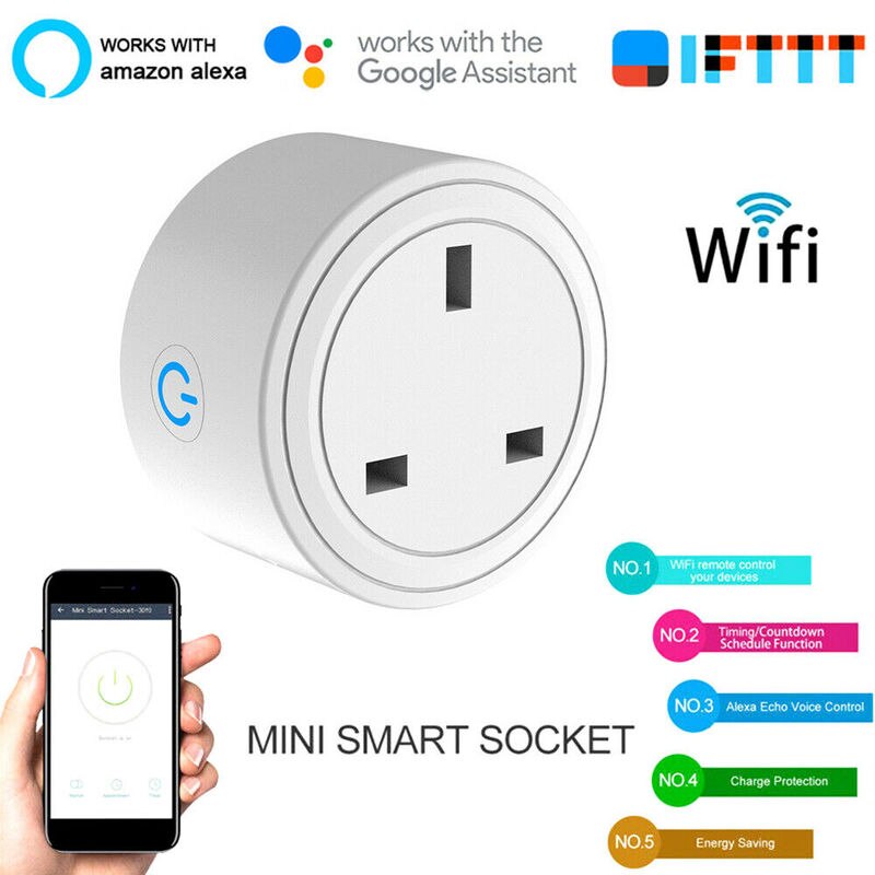 Smart Socket Plug Basic WiFi Wireless APP Remote Control Socket Adapter Power for Alexa Echo Google Assistant Homekit Mini IFTT