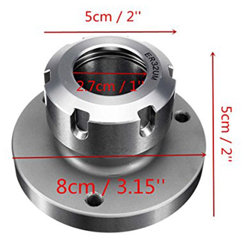 80mm Diameter ER-32 Collet Chuck Compact Lathe Tight Tolerance CNC Collect Chuck