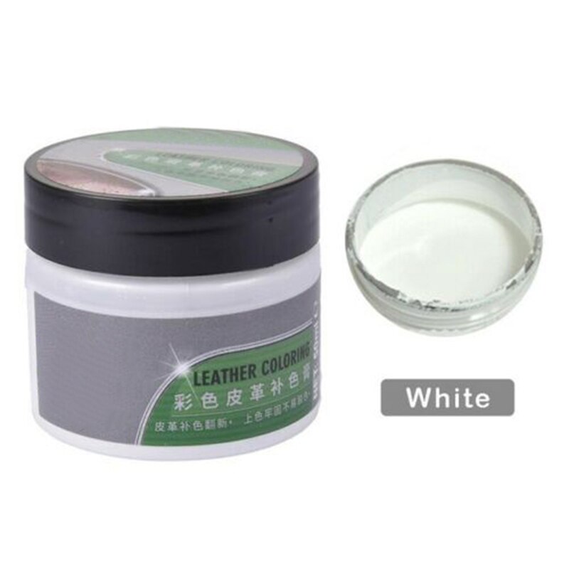 Advanced Leather Repair Gel Auto Maintenance Agent Coating Paste with 8 Related Tools YE: White
