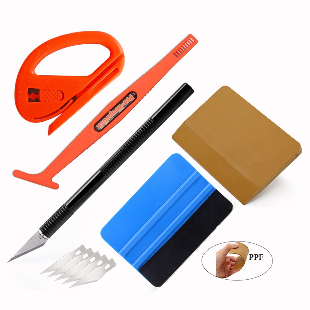EHDIS Car Vinyl Tint Film Wrapping Felt Squeegee Scraper Stickers Cutter Carbon Fiber Film Installing Tool Kit Auto Accessories