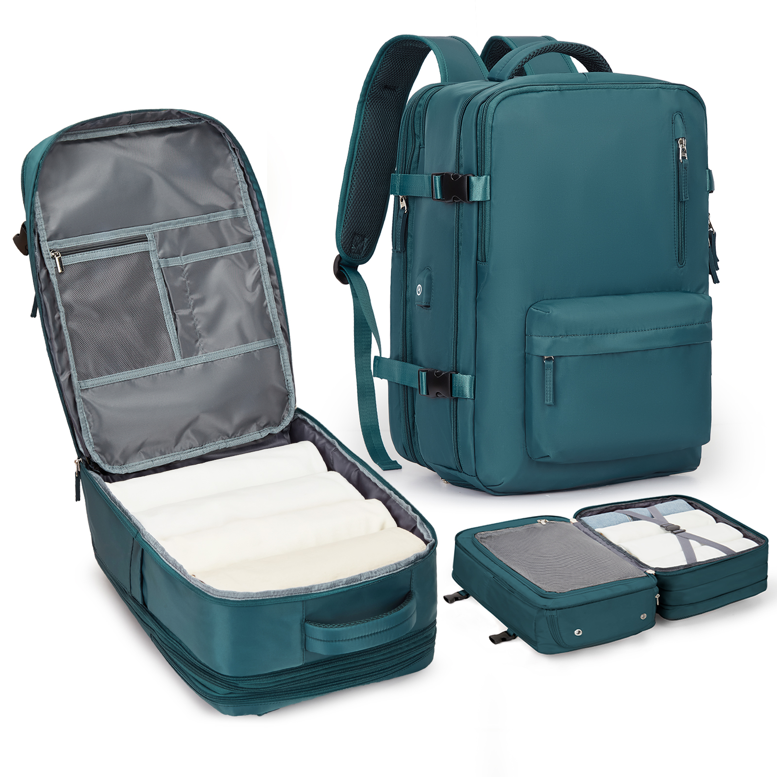 Travel Backpack,45x30x15,Carry On Backpack Airline Approved,Personal Item Travel Bag,14 Inch Laptop Backpack,Business Hiking Bag: Blue