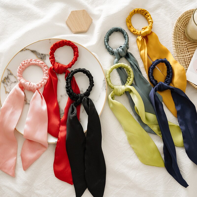 Chapellerie multicolore Turban bricolage serpentins cheveux chouchous ruban cheveux cravates pour femmes Chic tête Wrap cheveux accessoires