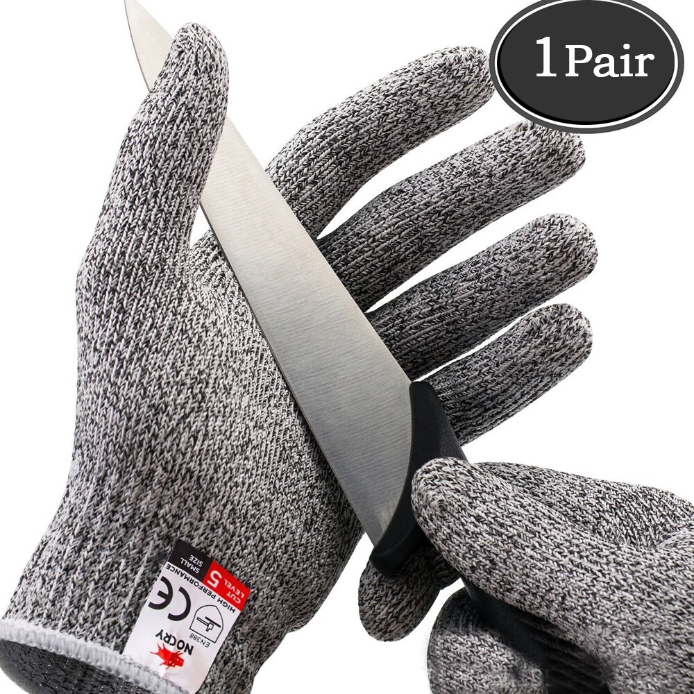 1 paar Anti-cut Handschoenen Veiligheid Cut Proof Steekwerende Roestvrij Staaldraad Metalen Mesh Keuken Snijbestendige veiligheid Handschoenen