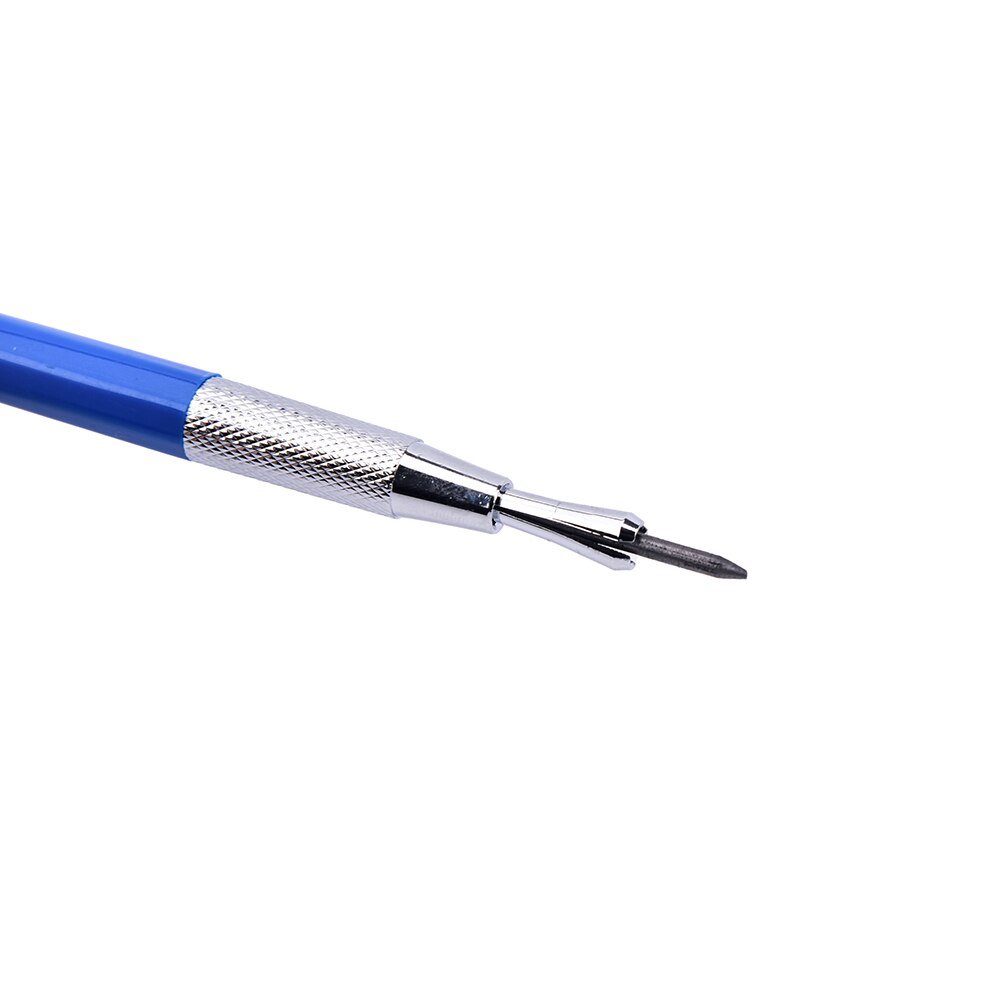 Metalen mechanische potloden 2.0 mm 2b stiften houder tekenpotloodset met 12 stuks stiften schrijfbenodigdheden schoolbenodigdheden