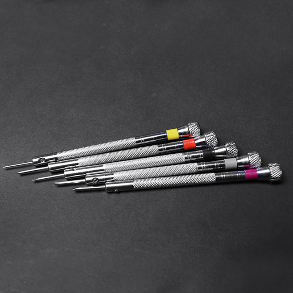5 st precision mini skruvmejsel set med slitsade phillips bits för glasögon klocka glasögon skruvmejsel reparationsverktyg