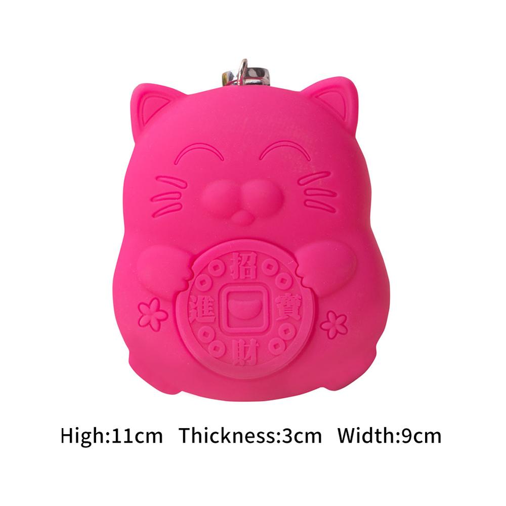 Silicone Cute Lucky Fortune Cat Vintage Coin Bags Wallet Women Key Case Bag Key Holder Purse Bag Organizer Bag