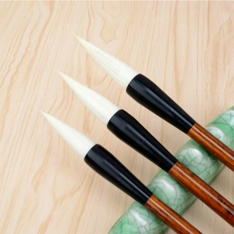Chinese Calligraphy Brushes Soft Woolen Hair Regular Script Brush Weasel Hair Writing Brush Chinese Painting Brushes Caligrafia