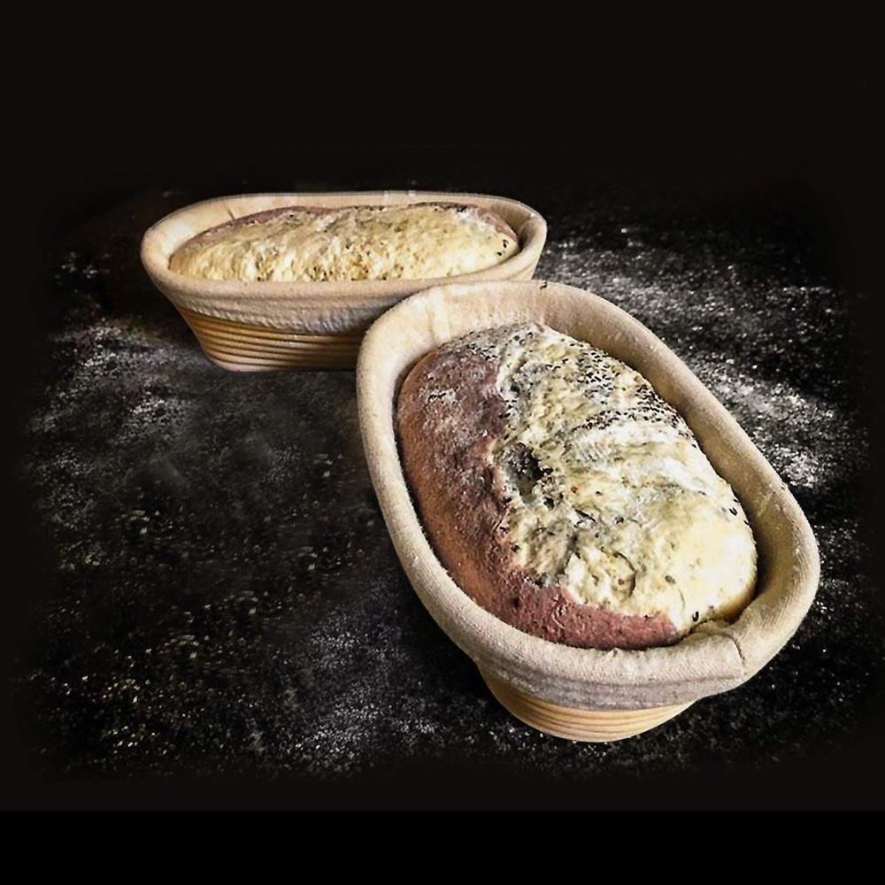 Brödkorg rotting oval rund jäsning matförvaring korg kaka bakning mat fruktbricka degbehållare hemförnödenheter 3 storlekar