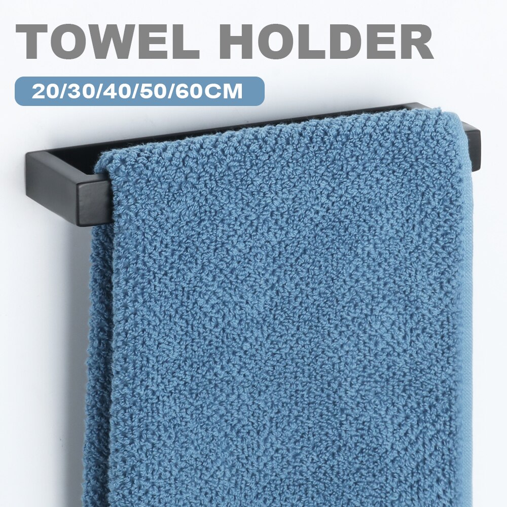 20/30/40/50Cm Handdoekenrek Hanger Badhanddoek Houder Muur Opknoping Handdoek 304 Roestvrij staal Badkamer Plank Opbergrek